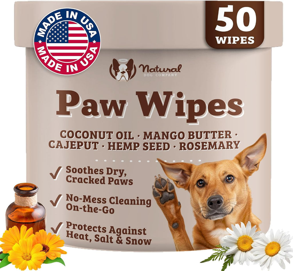 Natural Dog Company Wrinkle Wipes for Dogs, 100 Count, Hypoallergenic, Cleaning & Deodorizing, for Grooming Faces, Paws & Butts - Image 12