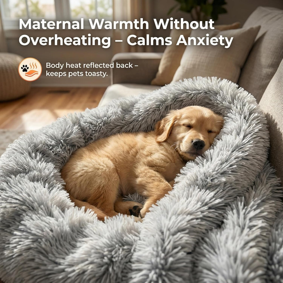 Compact sixteen by twenty four inch small dog blanket folded neatly for travel portability.