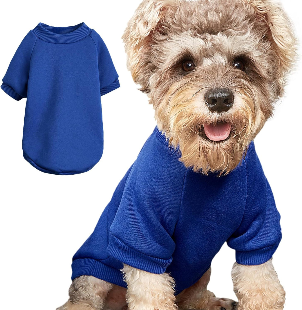 Warm pet clothes for small dogs cozy fleece sweatshirt green medium