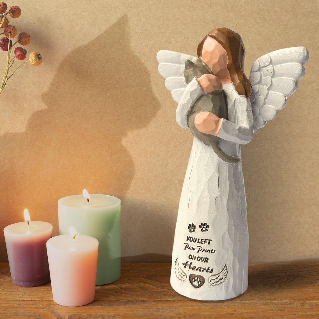 DUDULOVY angel figurine premium signature packaging for secure bereavement gifting.