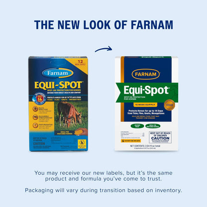 Farnam Equi-Spot spot on protection for horses showing application tubes layout