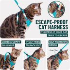Houdini(TM) Escape Proof Cat Harness and Leash (Black, M/L) - Image 2
