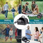 Zhilishu grey travel handbag in use outdoors