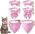 6 PCS Cat Collars with Bow Tie and Bell,Cat Collars Plaid,Breakaway Adjustable Cat Bow Tie Collars,Cute Bow Tie Suitable for Kittens Or Certain Puppies Mixed Colors - Image 10