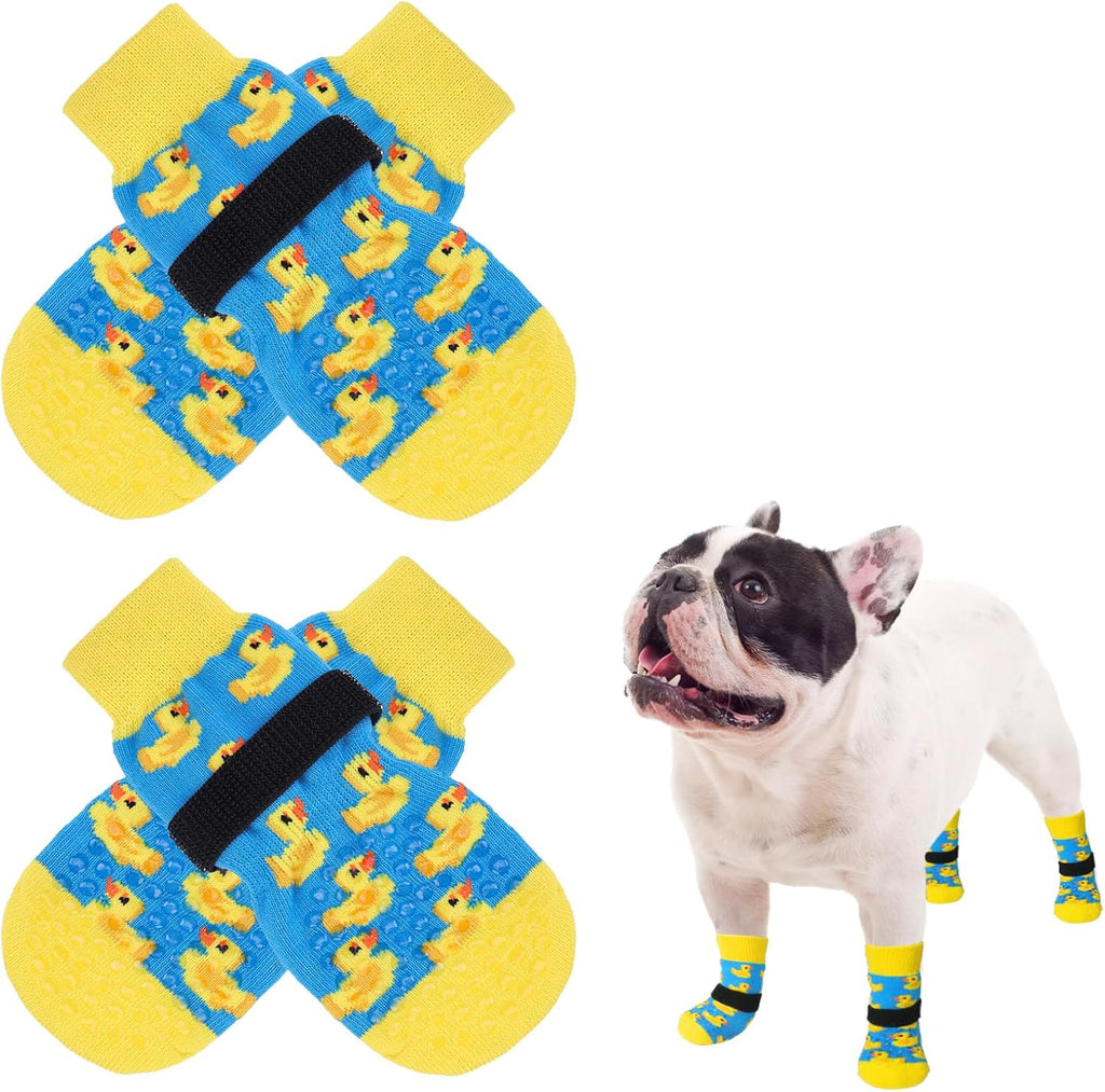 SCENEREAL Anti Slip Dog Socks to Prevent Licking Paws for Hardwood Floors, Double Sides Dog Shoes Boots & Paw Protectors for Hot/Cold Pavement, Dog Grippy Booties for Small Medium Large Senior Dogs - Image 14