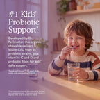 Garden of Life kids probiotic chewable supplement bottle side label details