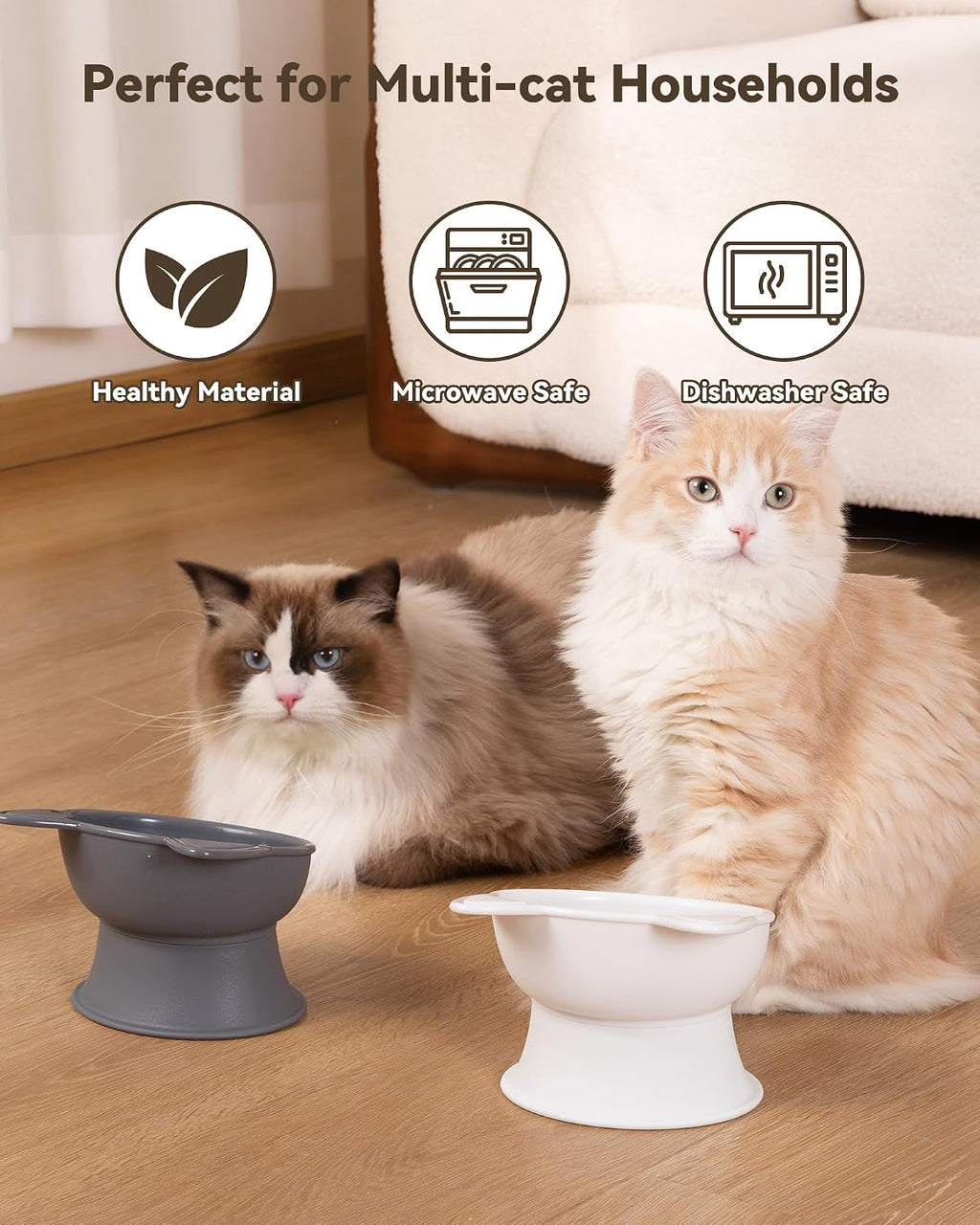 MateeyLife 2 pack elevated pet feeder set packaged for indoor pets