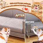 Cat repellent mat placed on a sofa for training