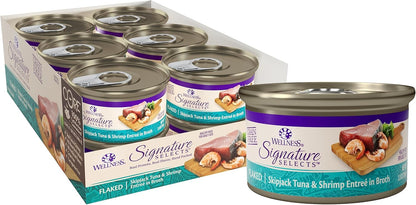 Wellness CORE Signature Selects Flaked Adult Canned Wet Cat Food, Natural, Protein Rich, Grain Free, Skipjack Tuna and Wild Salmon Entre Recipe, 2.8 oz, Pack of 12 Cans - Image 15