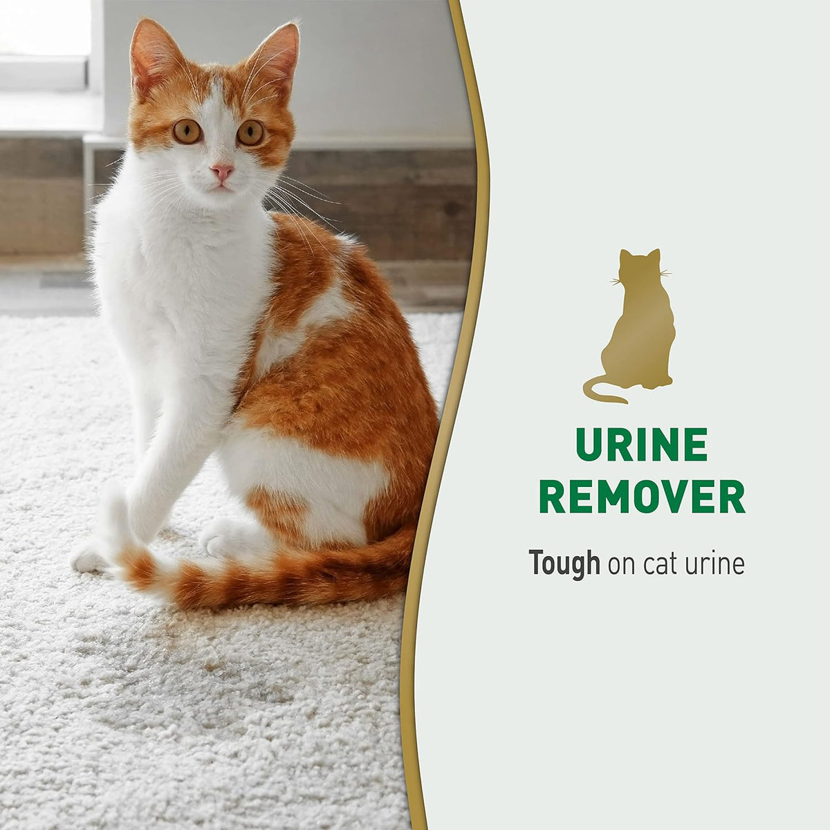 Cat urine odor remover spray liquid bottle back label