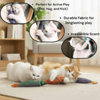 JMTSONS indoor cat enrichment set showcasing plush textures and vibrant colors.