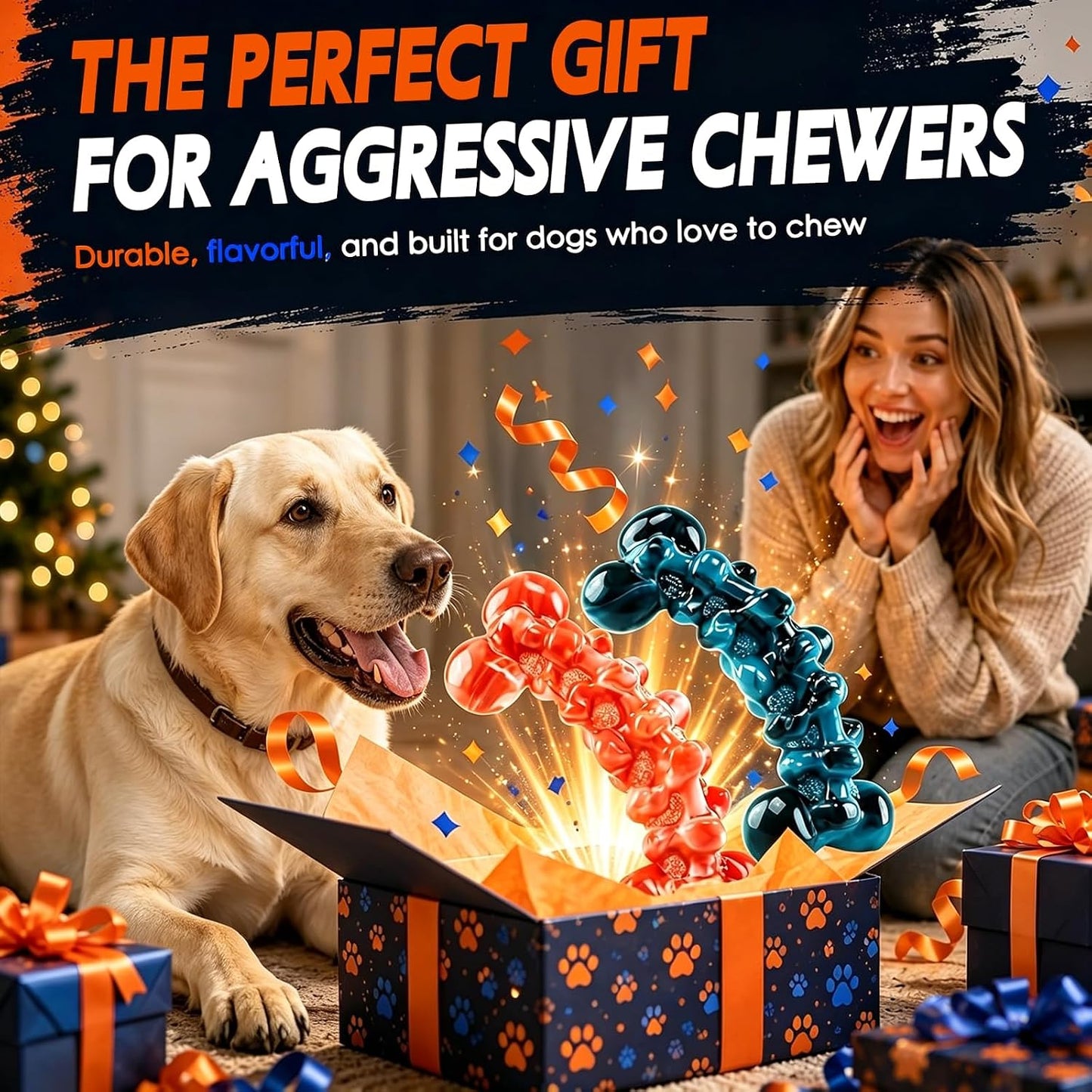 Comparison of nylon chew toy vs generic dog toy
