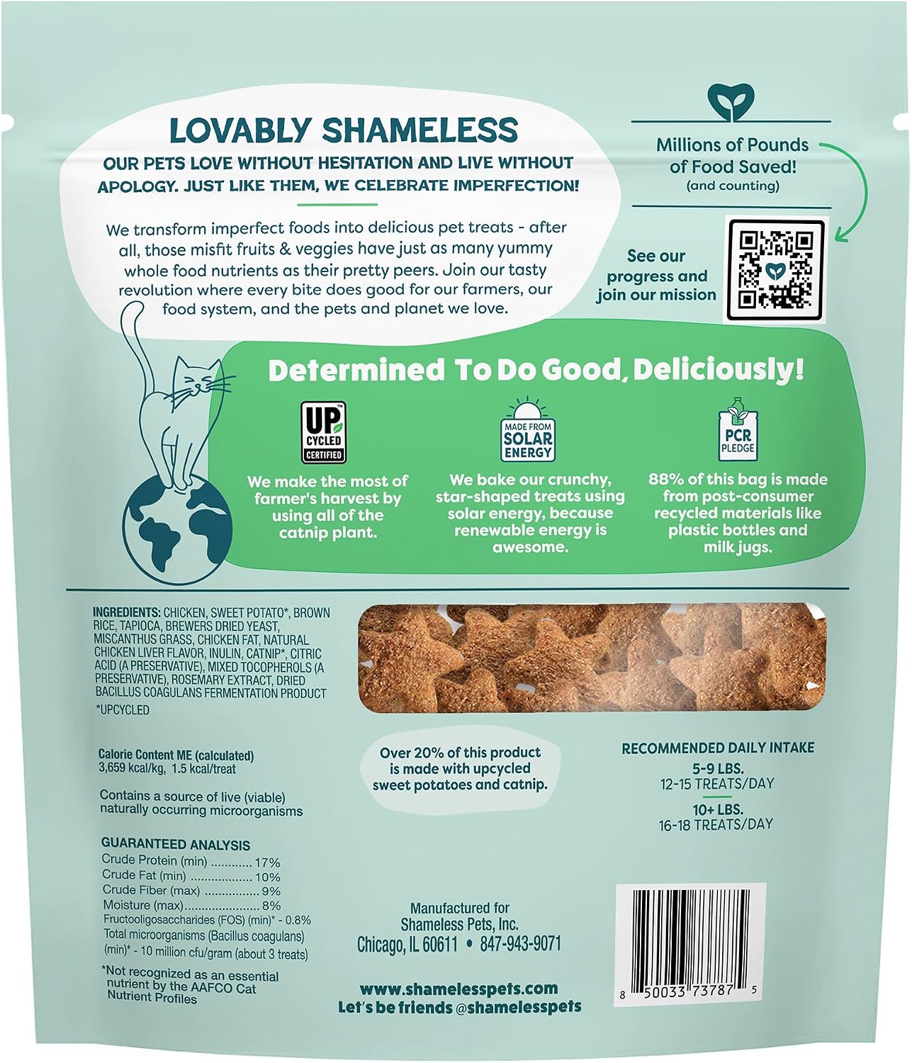 Shameless Pets healthy indoor kitten treats with real chicken