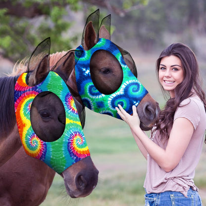 Two pieces of Weewooday horse masks for daily equine care