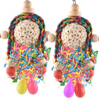 Bissap Conure Foraging Shredder Hanging Toy set front view
