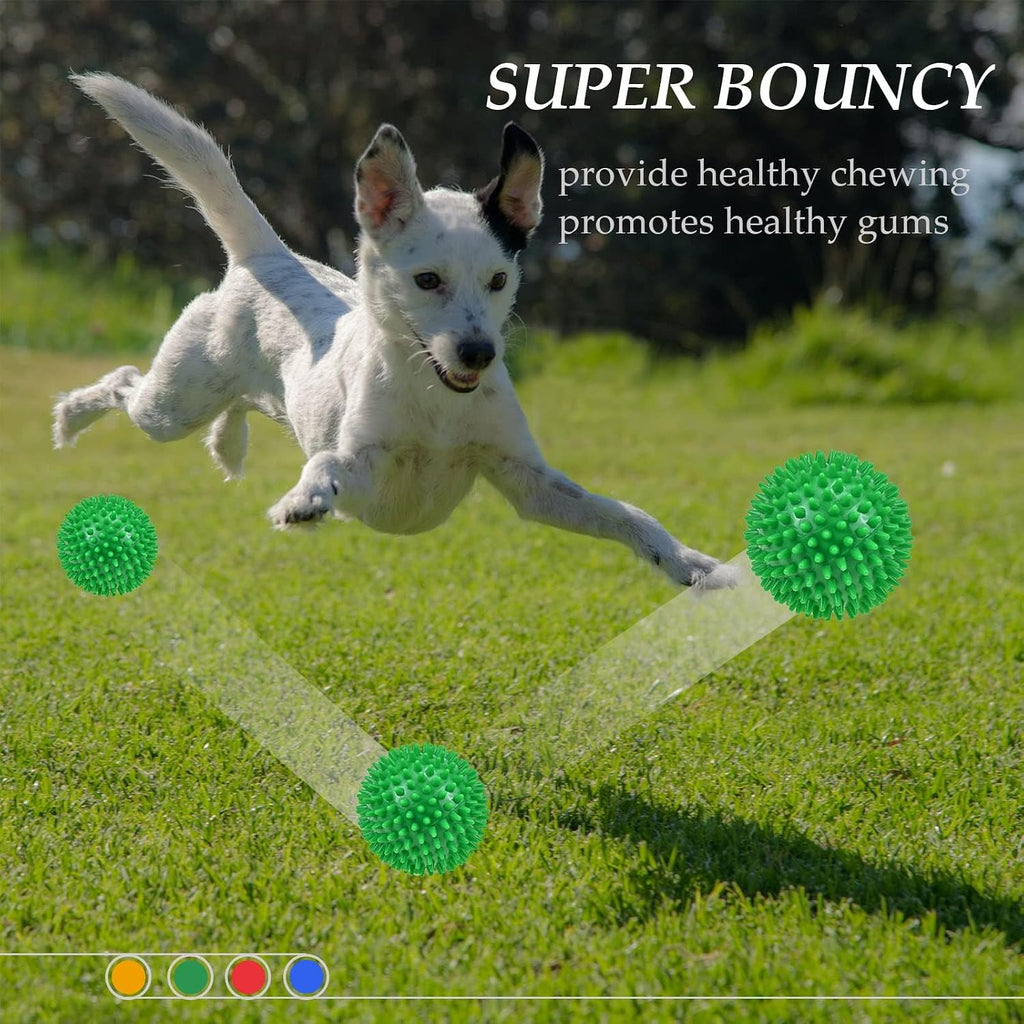 Ousiya 4 pack durable rubber balls for fetch games