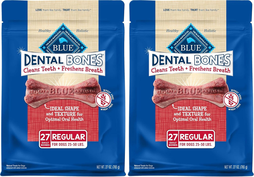 Blue Buffalo Dental Bones Regular Natural Dental Chew Dog Treats Bag Value Pack - Image 11