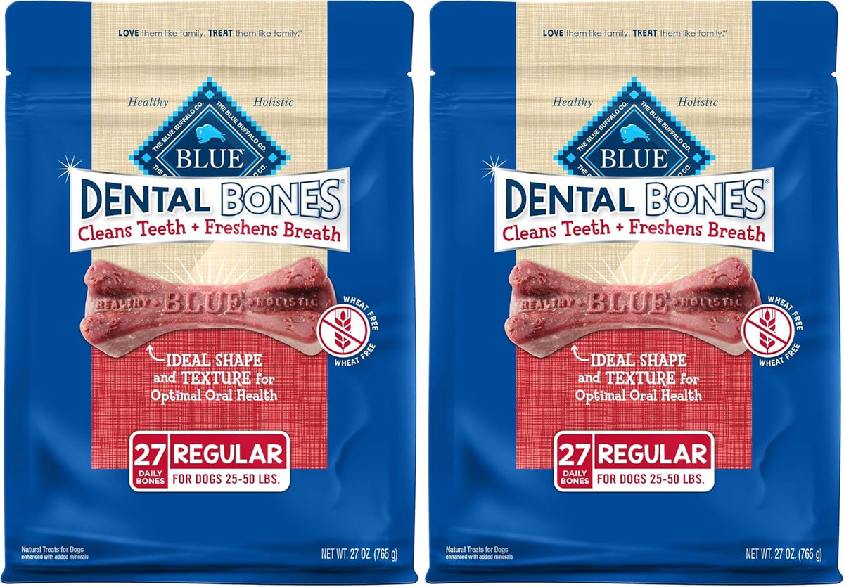 Blue Buffalo Dental Bones Regular Natural Dental Chew Dog Treats Bag Value Pack - Image 11