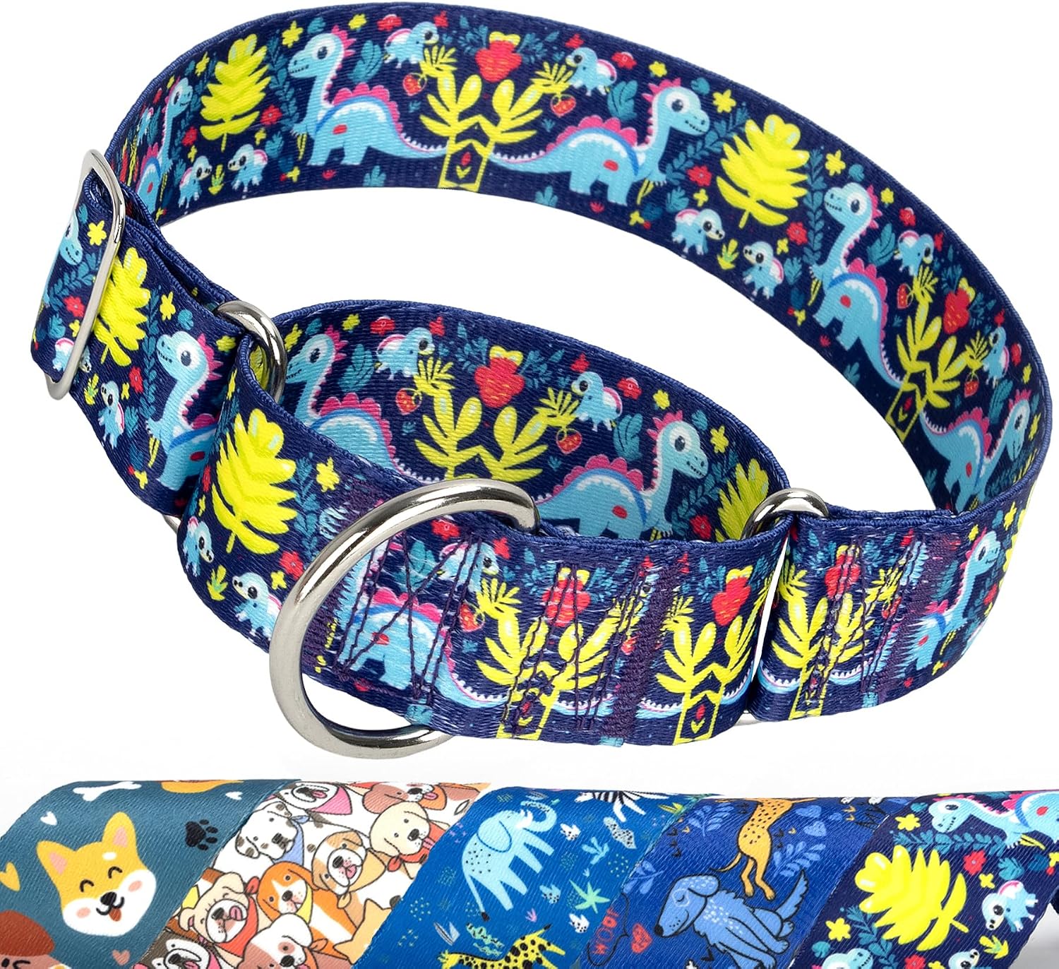1.5 inch Skulls Martingale Collar for Dogs, Wide,Big&Thick Dog CollarHeavy-Duty Training Collar for Medium Large Extra Large Dogs- Skulls L - Image 12
