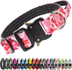 TSPRO Premium Dog Collars Tactical Dog Collar with Handle and Heavy Duty Quick-Release Metal Buckle Durable Thick and Adjustable for Medium to Large Dogs (Orange L) - Image 12