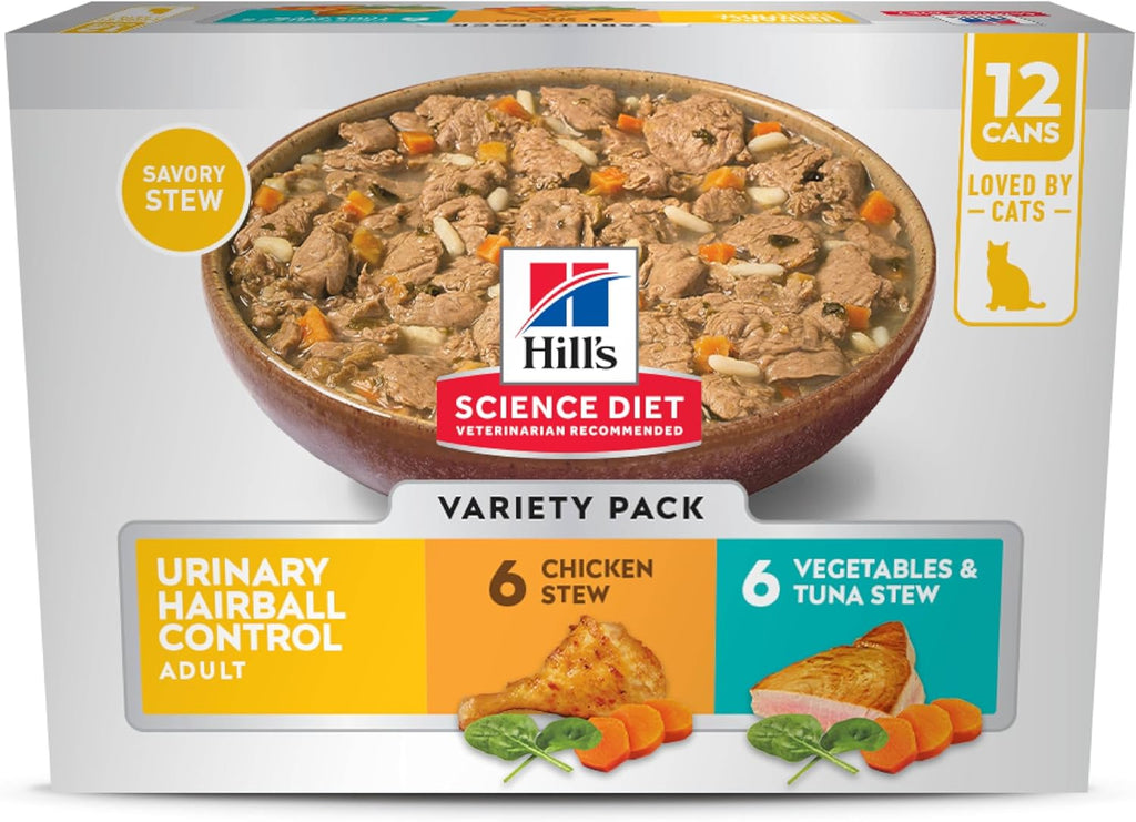 Hill's Science Diet Adult Urinary & Hairball Control Wet Cat Food, Chicken Minced, 2.9 oz. Cans, 12-Pack - Image 14