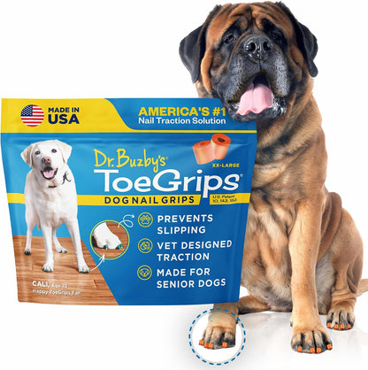 Dr Buzby's Large ToeGrips for Dogs - Instant Traction on Wood/Hardwood Floors - Anti Slip Relief - Grippers for Senior Dogs - Stop Sliding Instantly - Rubber Nails for Paws - 1 Pack (20 Grips) - Image 13