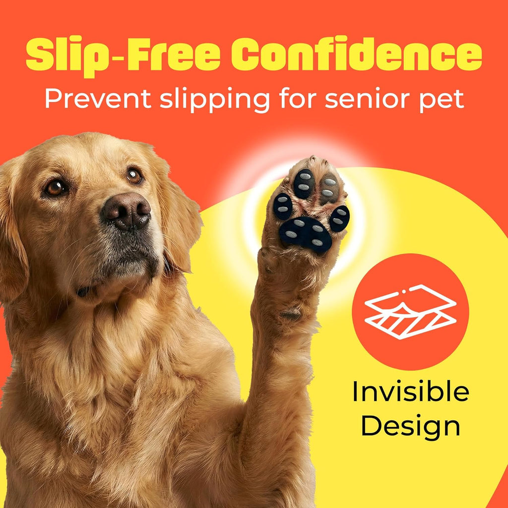 Demonstration of self-adhesive backing on paw pad protector