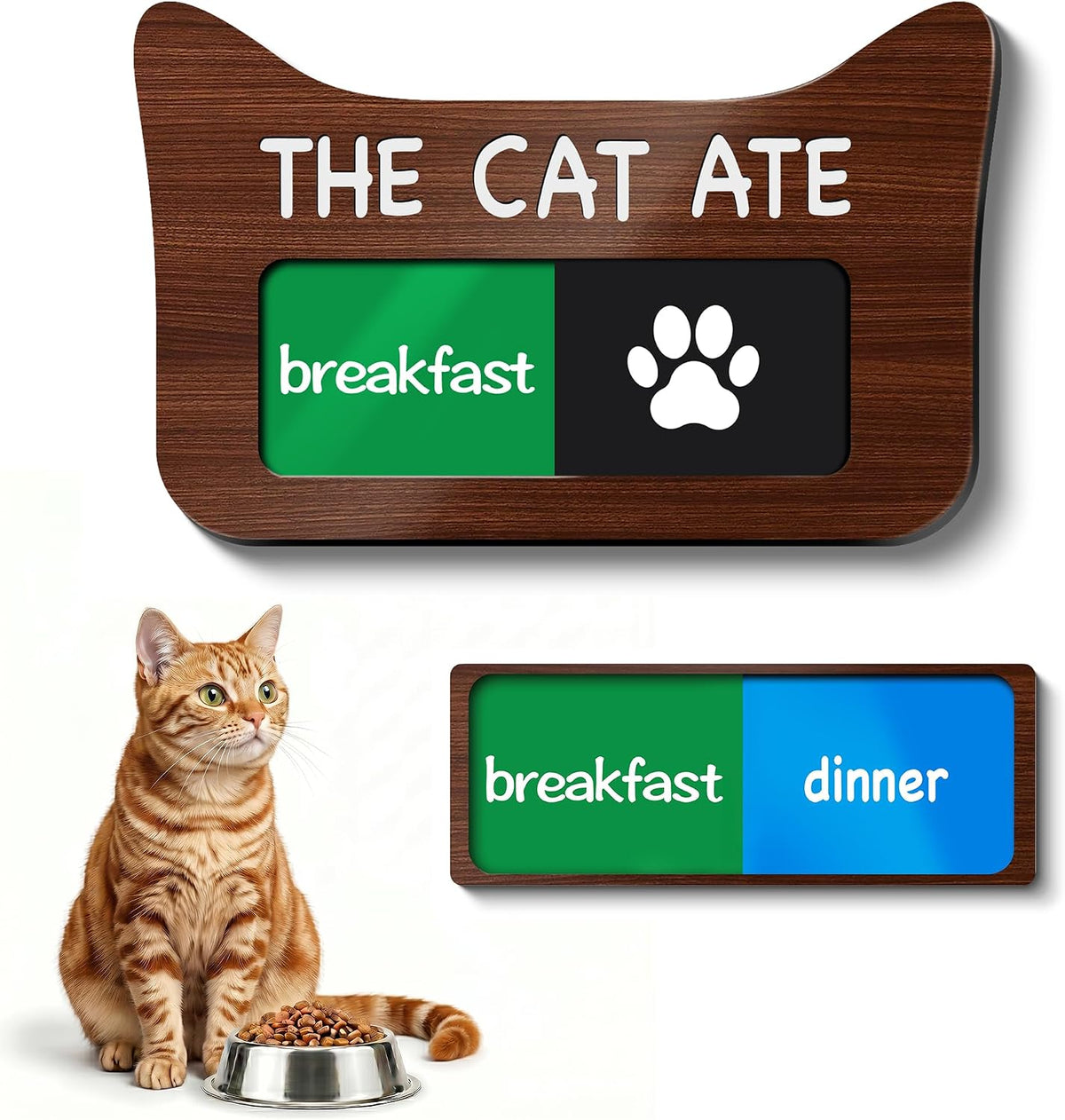 EliteSign minimalist acrylic pet care tracker showing magnetic backing detail