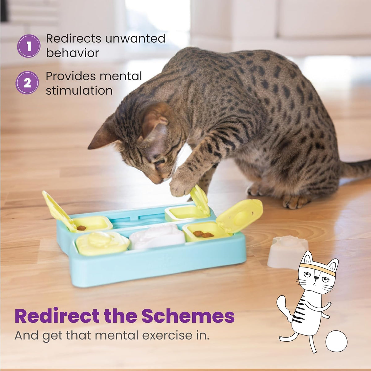Catstages Kitty Cube interactive treat dispenser toy with packaging for indoor pets
