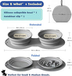 Food grade BPA free silicone double dog bowl set up for small medium pets