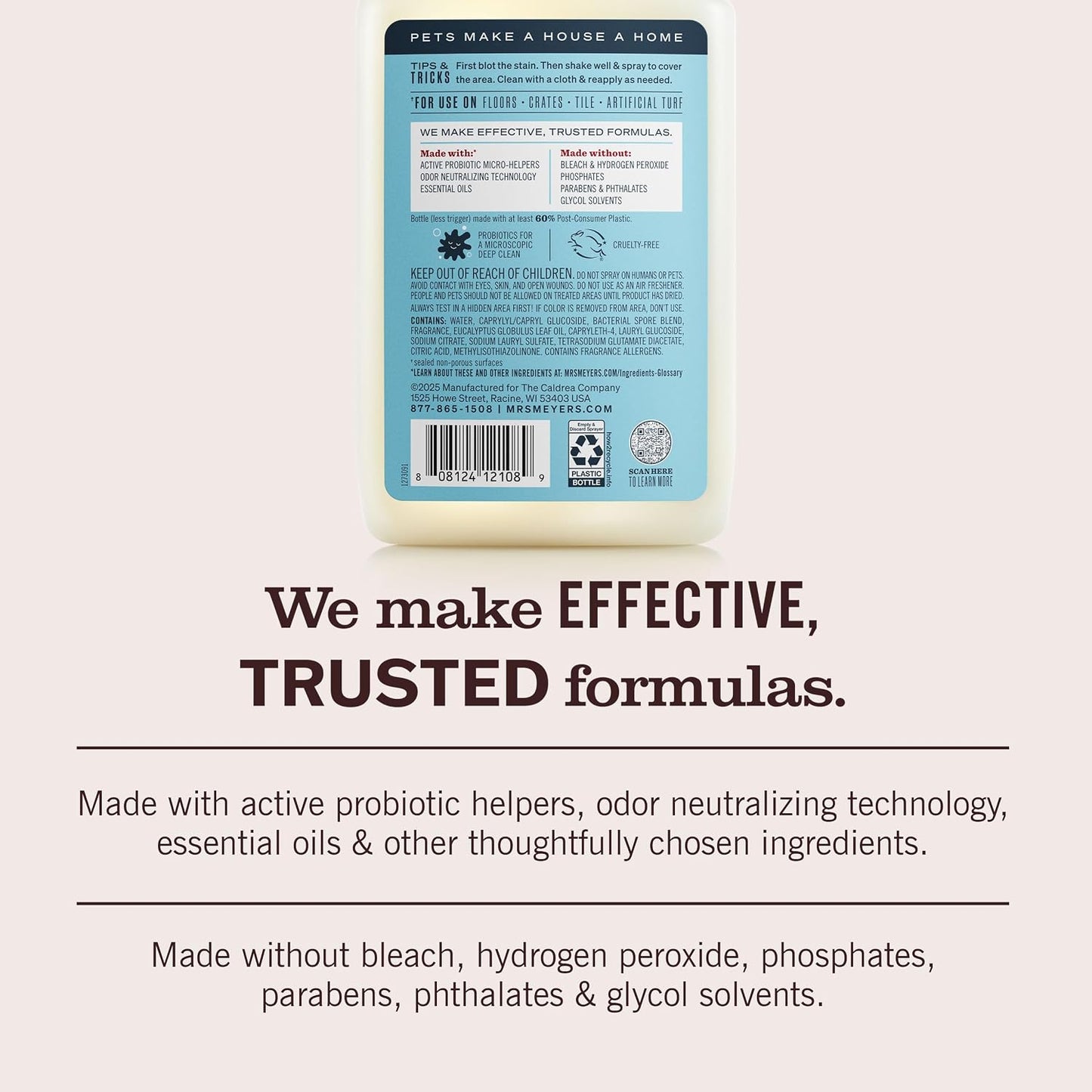 Close up of the ingredient and usage directions on the back of the bottle.