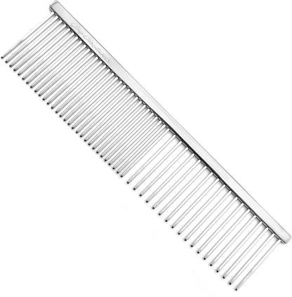 Chris Christensen 000 7.5 in. Greyhound Style Fine/Coarse Colored Butter Comb, Groom Like a Professional, Rounded Corners Prevent Friction and Breakage, Solid Brass with Steel Teeth, Chrome Finish - Image 14