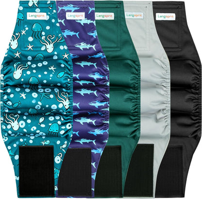 Multi layer absorbent fleece lining inside Langsprit dog wraps