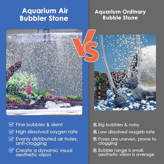 Hygger nano air bubble curtain wall creating fine mist in fish tank