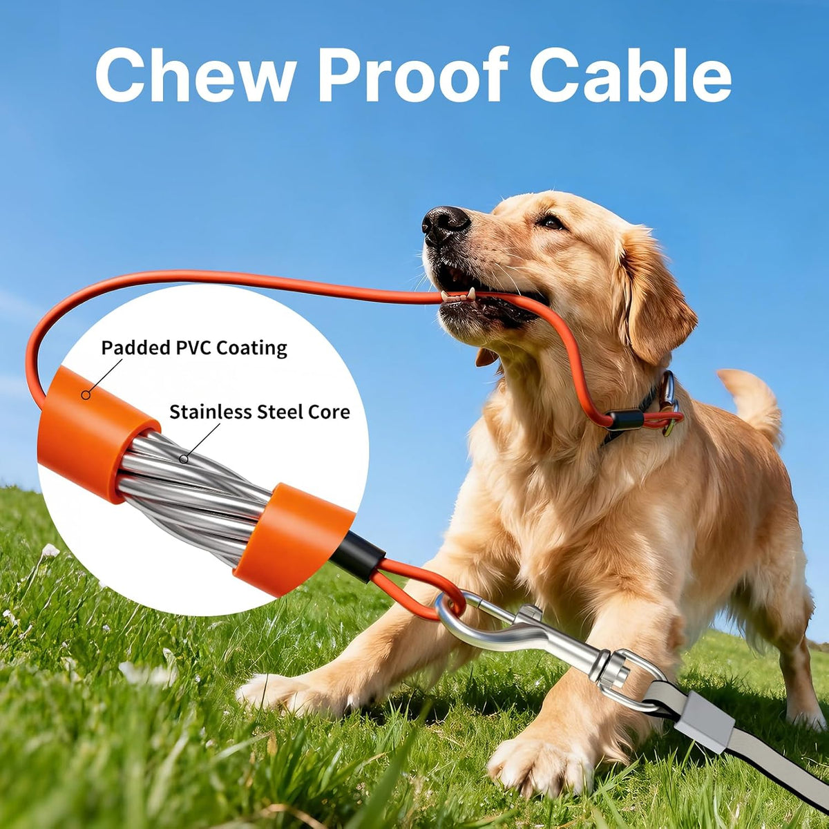 Built in waste bag dispenser on heavy duty dog lead