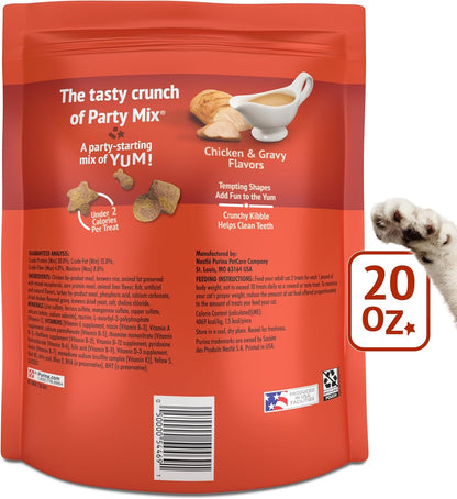 Purina Friskies Cat Treats, Party Mix Gravy-licious Crunch Chicken and Gravy Flavors - 20 oz. Pouch - Image 9
