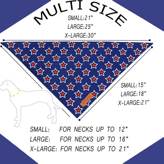 Realeaf reversible pet scarf pack showcasing the two distinct patriotic flag designs.