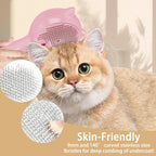 Close up of 3-in-1 cat and dog steam brush features
