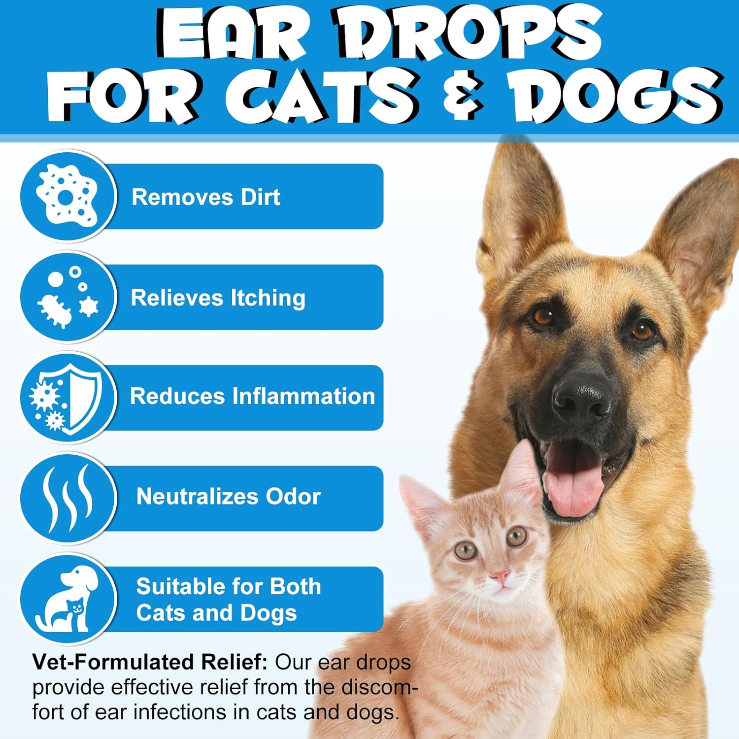 Close up of Alivo pet ear care drops 2 fluid ounces