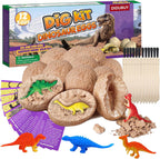 Didubuy Dino Eggs Dig Kit front view of the packaging box showing colorful prehistoric graphics