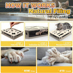 Stress-free cat scratcher box with abrasive sandpaper liner for natural claw care