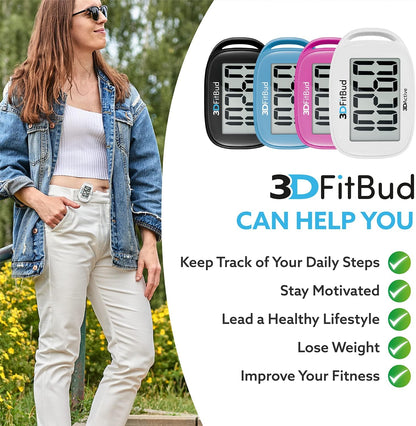 3DFitBud simple step counter model A420S displaying the compact portable design.