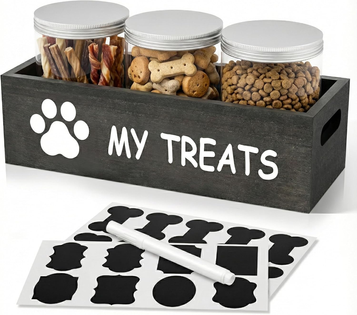 Qeerable dog treat storage container top view