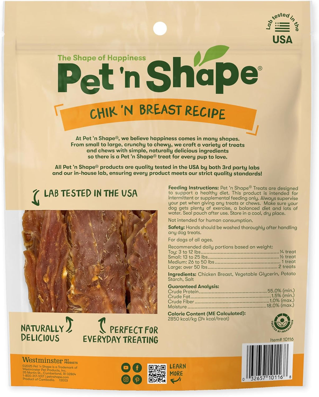Pet 'n Shape chicken jerky fillets for dogs