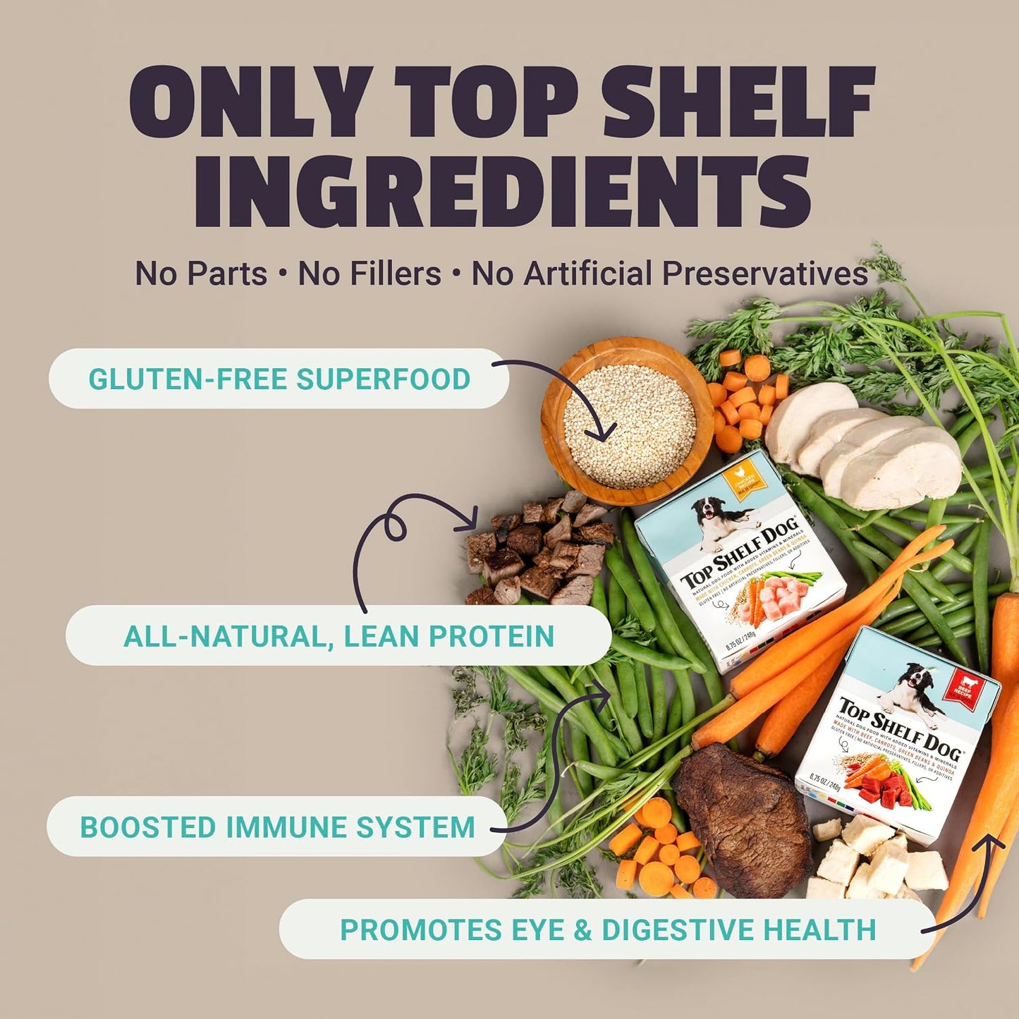 Top Shelf Dog premium USA imported dog food