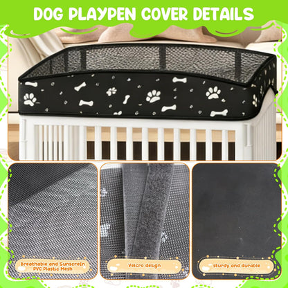Durable fabric detail of LynxLink dog kennel cover