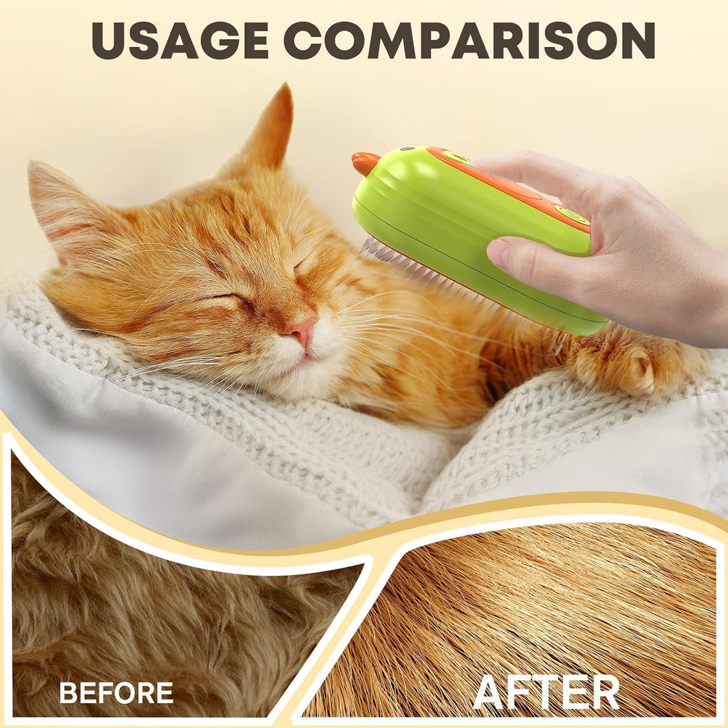 One click release button on Emily Pets steam brush