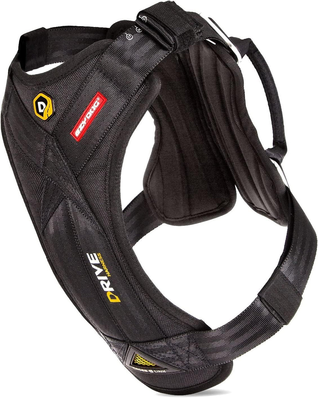 EzyDog Drive dog car harness front view black