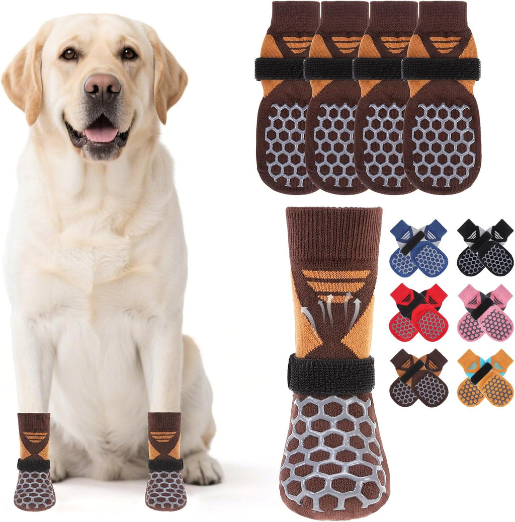 KOOLTAIL Dog Socks Shoes for Hot Pavement, Breathable & Warm Winter Dog Booties to Prevent Licking Paws for Small Medium Large Senior Dogs,Non Slip Grippy Pet Boots & Paw Protectors for Hardwood Floor - Image 12