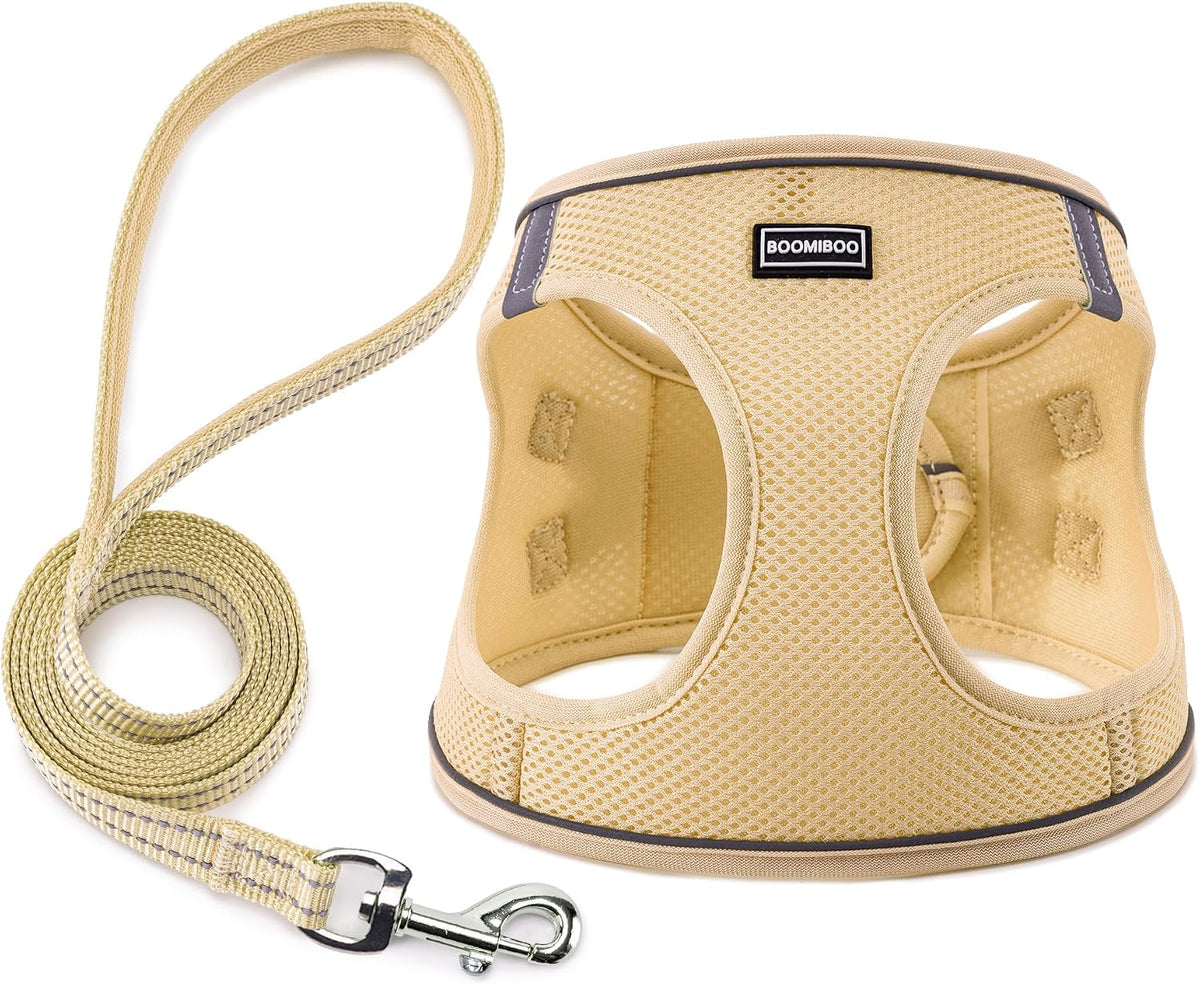 BOOMIBOO Dog Harness with Leash Set, No Pull Adjustable Reflective Step-in Puppy Pet Vest Harnesses for Small Medium Large Dogs and Cats,Pink XS - Image 10